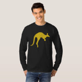 Känguru Aussie Australien Roo Gelb Känguru T-Shirt (Vorne ganz)