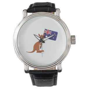 Känguru Australien Flagge Armbanduhr