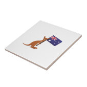 Känguru Australien-Flagge Fliese (Seite)