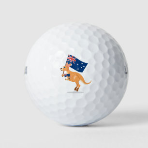 Känguru Australien-Flagge Golfball