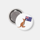 Känguru Australien-Flagge Magnet (Vorderseite/Rückseite)