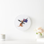 Känguru Australien Flagge Runde Wanduhr (Zuhause)