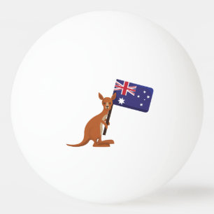 Känguru Australien-Flagge Tischtennisball