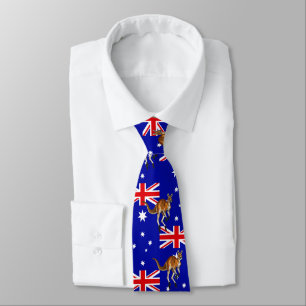 Känguru australisches Flaggenmuster Hintergrund Krawatte