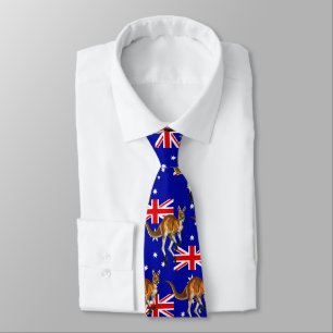 Känguru Australisches Flaggenmuster Krawatte