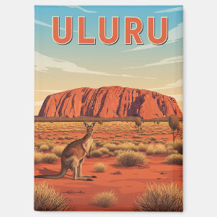 Känguru bei Uluru Australien Magnet