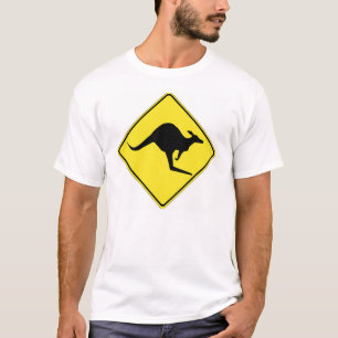 Känguru, der 1 kreuzt T-Shirt