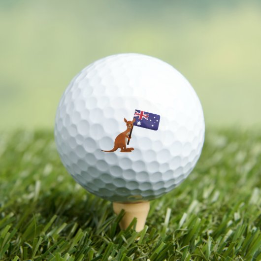 Känguru-Flagge Golfball (Insitu T-Shirt)