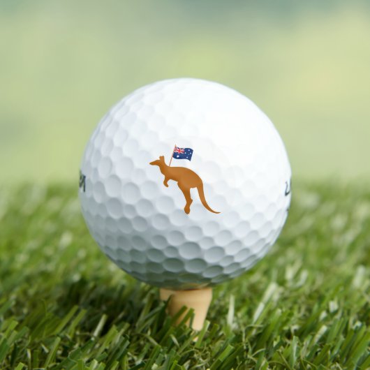Känguru-Flagge Golfball (Insitu T-Shirt)