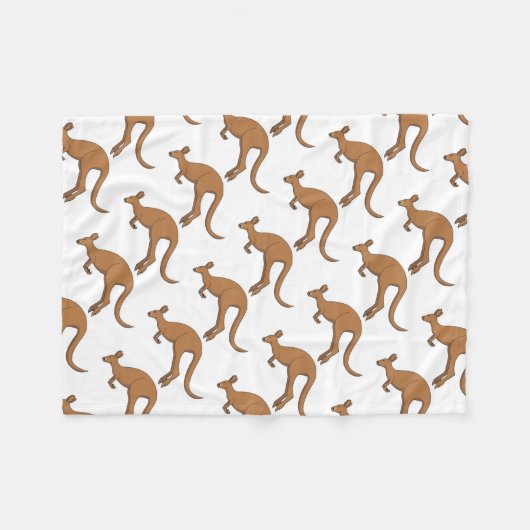 Känguru Fleecedecke (Vorderseite (Horizontal))