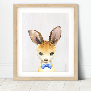 Känguru-Fliege-Nursery-Kunst drucken Poster