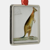 Känguru, graviert durch Coutant Silbernes Ornament (Rechts)