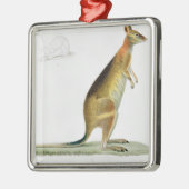 Känguru, graviert durch Coutant Silbernes Ornament (Links)