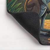 Känguru im sonnendurchfluteten Wald Mousepad (Ecke)