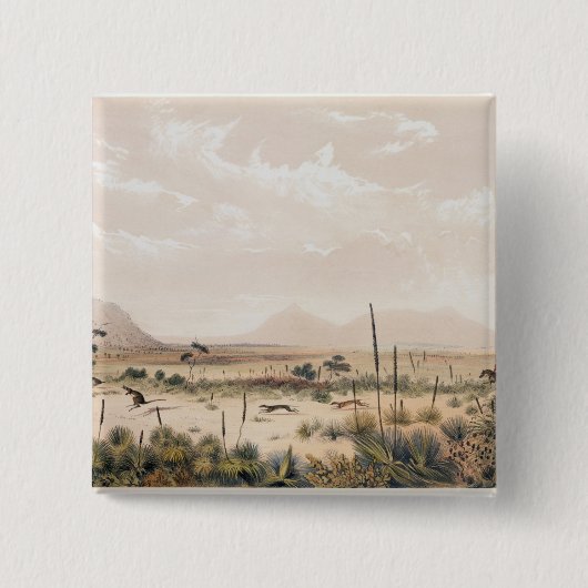 Känguru-Jagd Button (Vorderseite)