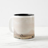 Känguru-Jagd Zweifarbige Tasse (Vorderseite Links)