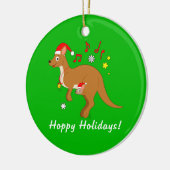 Känguru Mama und Joey an den Keramik Ornament (Links)