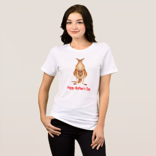 Känguru-Mama und Joey Muttertag Tri-Blend Shirt