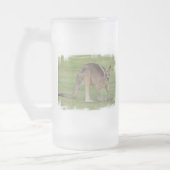 Känguru-mattierte Bier-Tasse Mattglas Bierglas (Links)
