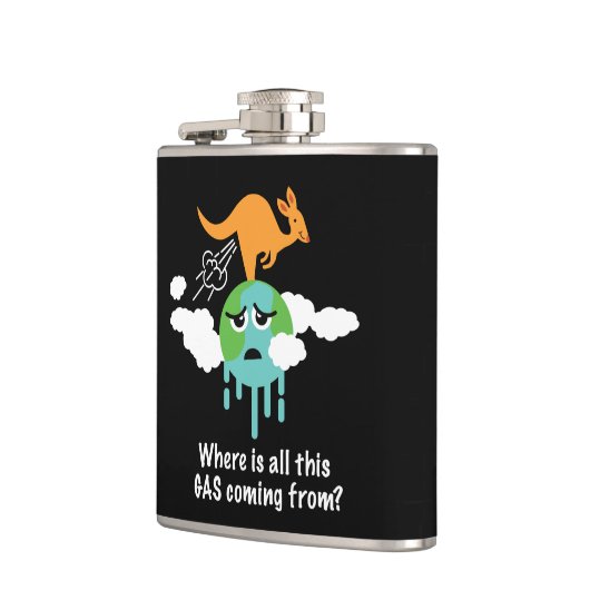 Känguru-Methan-Furz Flachmann (Links)