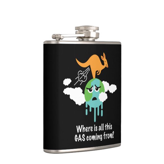 Känguru-Methan-Furz Flachmann (Rechts)