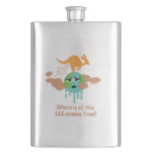 Känguru-Methan-Furz Flachmann (Vorderseite)