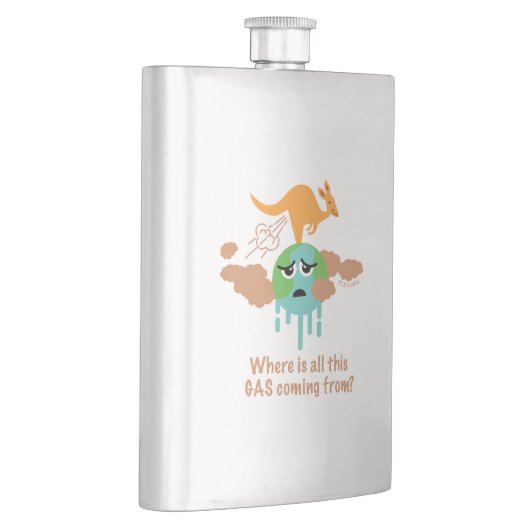 Känguru-Methan-Furz Flachmann (Rechts)