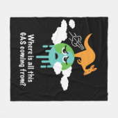 Känguru-Methan-Furz Fleecedecke (Vorderseite (Horizontal))