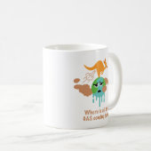 Känguru-Methan-Furz Kaffeetasse (VorderseiteRechts)