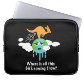 Känguru-Methan-Furz Laptopschutzhülle (Vorderseite)