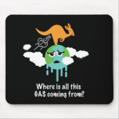 Känguru-Methan-Furz Mousepad (Vorne)