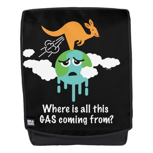 Känguru-Methan-Furz Rucksack (Vorderseite)