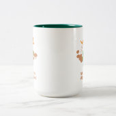 Känguru-Methan-Furz Zweifarbige Tasse (Mittel)