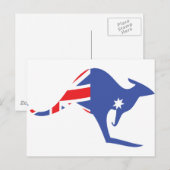 Känguru Postkarte (Vorne/Hinten)
