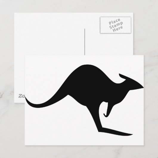 Känguru Postkarte (Vorne/Hinten)