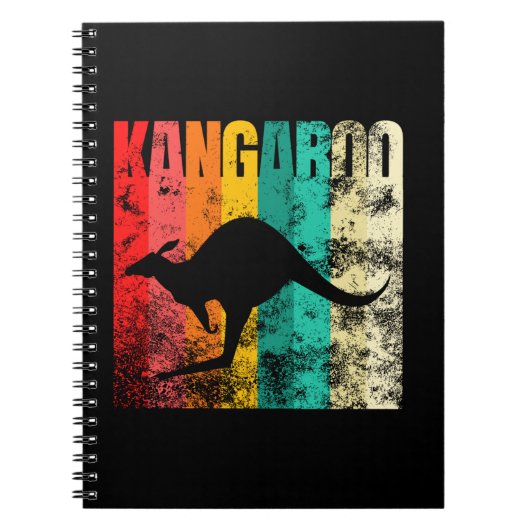 Känguru Retro Notizblock (Vorderseite)