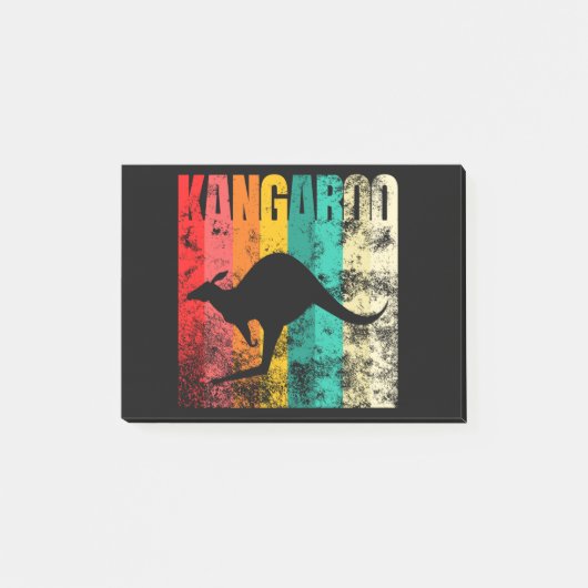 Känguru Retro Post-it Klebezettel (Vorderseite)