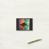 Känguru Retro Post-it Klebezettel (Auf Schreibtisch)