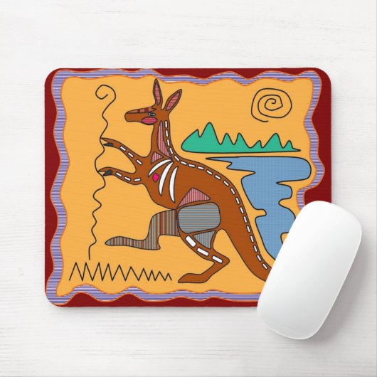 Känguru-Röntgenstrahl-Kunst Mousepad (Mit Mouse)
