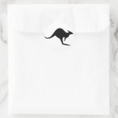 Känguru Runder Aufkleber (Tasche)