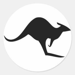 Känguru Runder Aufkleber