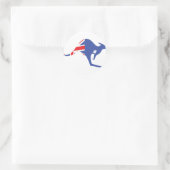 Känguru Runder Aufkleber (Tasche)