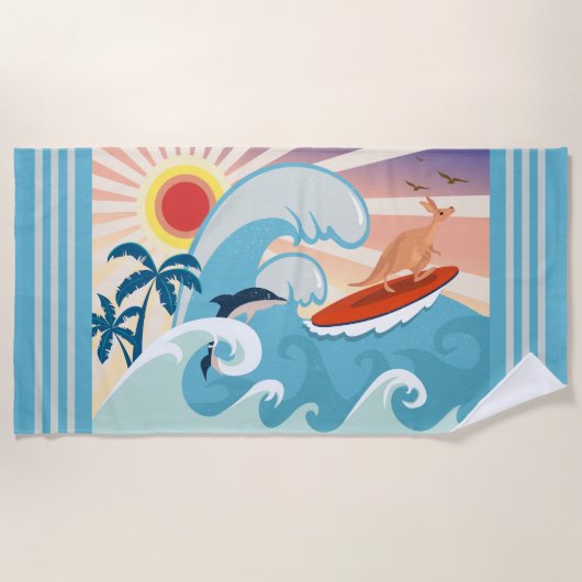 Känguru Strandtuch (Vorderseite)