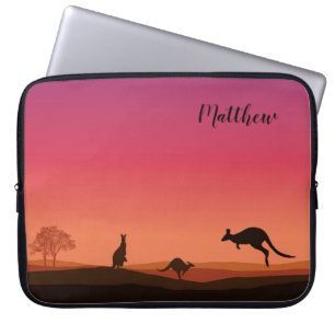 Känguru-Themen-Personalisierte Laptop-Hülle Laptopschutzhülle