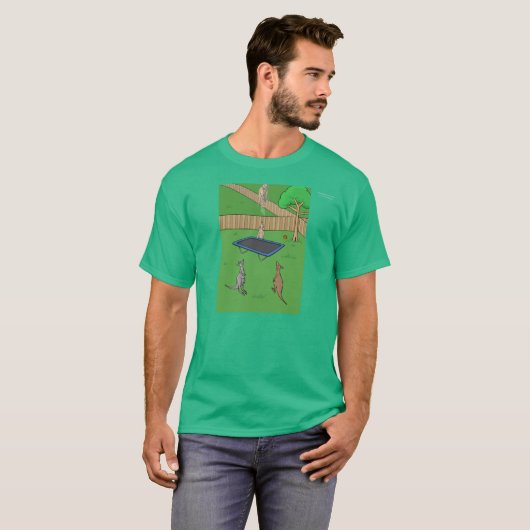 Känguru-Trampoline-Schlag-T-Shirt T-Shirt (Vorne ganz)