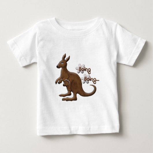 Känguru und Baby-Känguru in den Beutel-T - Shirts (Vorderseite)