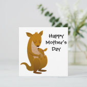 Känguru-und Joey Mutter Tagesentwurf Feiertagskarte (Stehend Vorderseite)