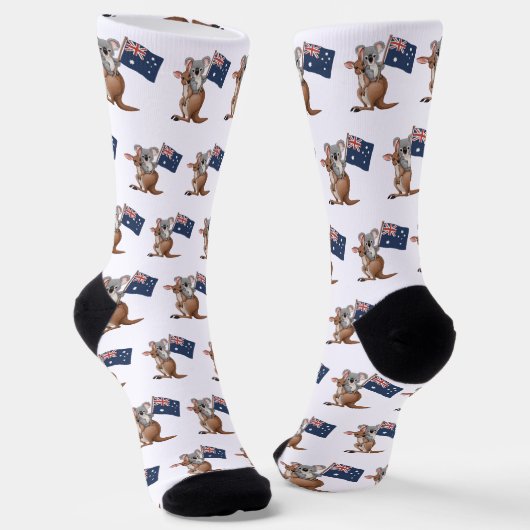 Känguru und Koala Socken (Gewinkelt)