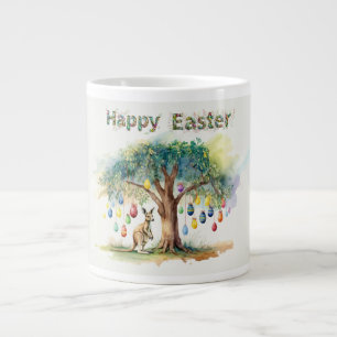 Känguru unter Gummibaum mit Ostereiern Jumbo-Tasse
