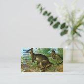 Känguru Visitenkarte (Stehend Vorderseite)